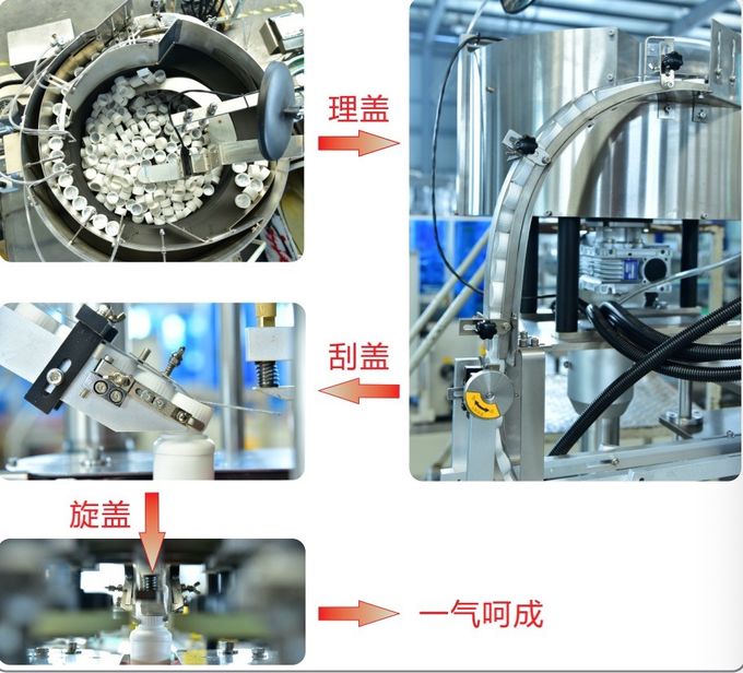 Capsuladora automática Machine de la botella del eje 6000 botellas por la hora 2.4KW 100cpm 2