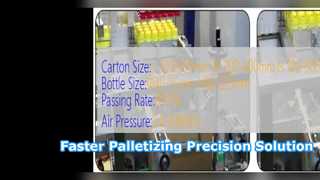 Máquina paletizadora automática para productos embotellados