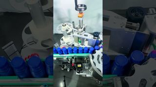 Máquina etiquetadora automática # línea de llenado de embotellado # línea de embotellado # automatización de fábrica # máquina de etiquetado