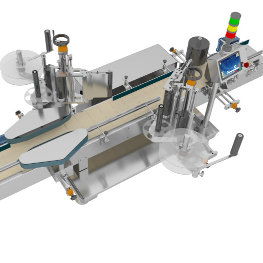 Máquina de etiquetado de pegatinas de doble cara para botellas redondas TN-200LDS 2500BPH