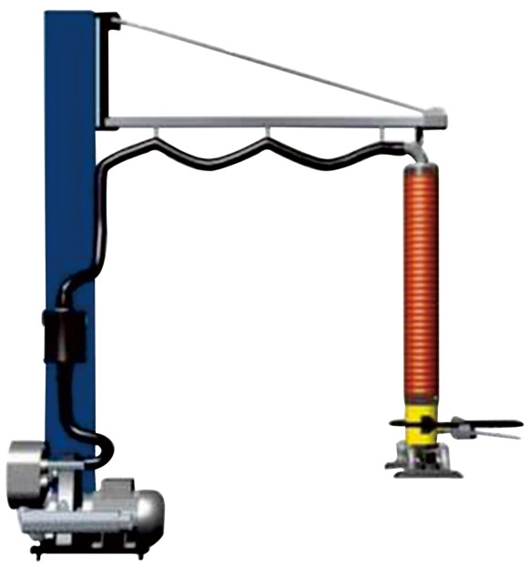 EMLH1202550 Sistema de elevación al vacío 2800mm*270° Área de trabajo del sector con riel de aleación de aluminio