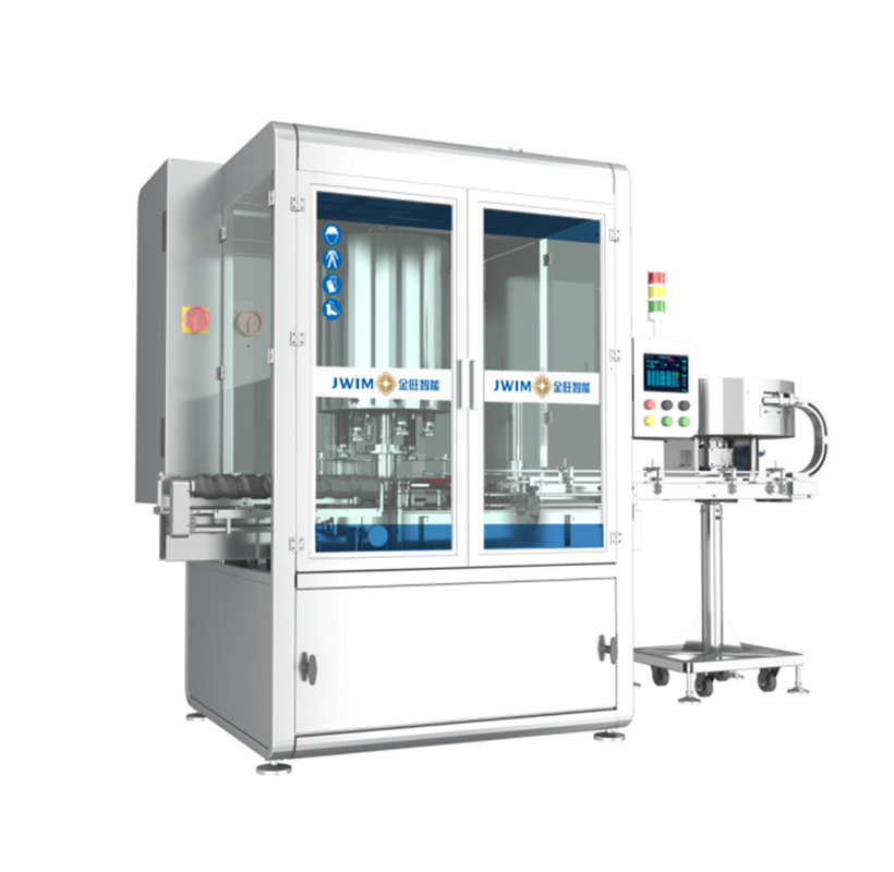 SUS304 Máquina automática de tapón rotativo de seis cabezas para pesticidas en tambores de 1-5L