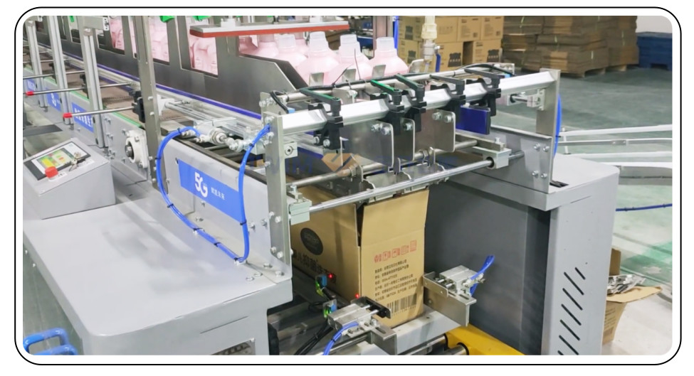 Máquina de embalaje de cartón totalmente automática 380V para línea de llenado de botellas