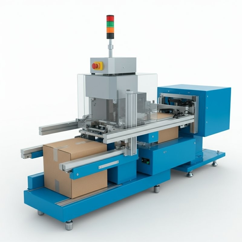 Máquina automática de cartón erector de cartón abierto para la industria agroquímica línea de llenado de botellas