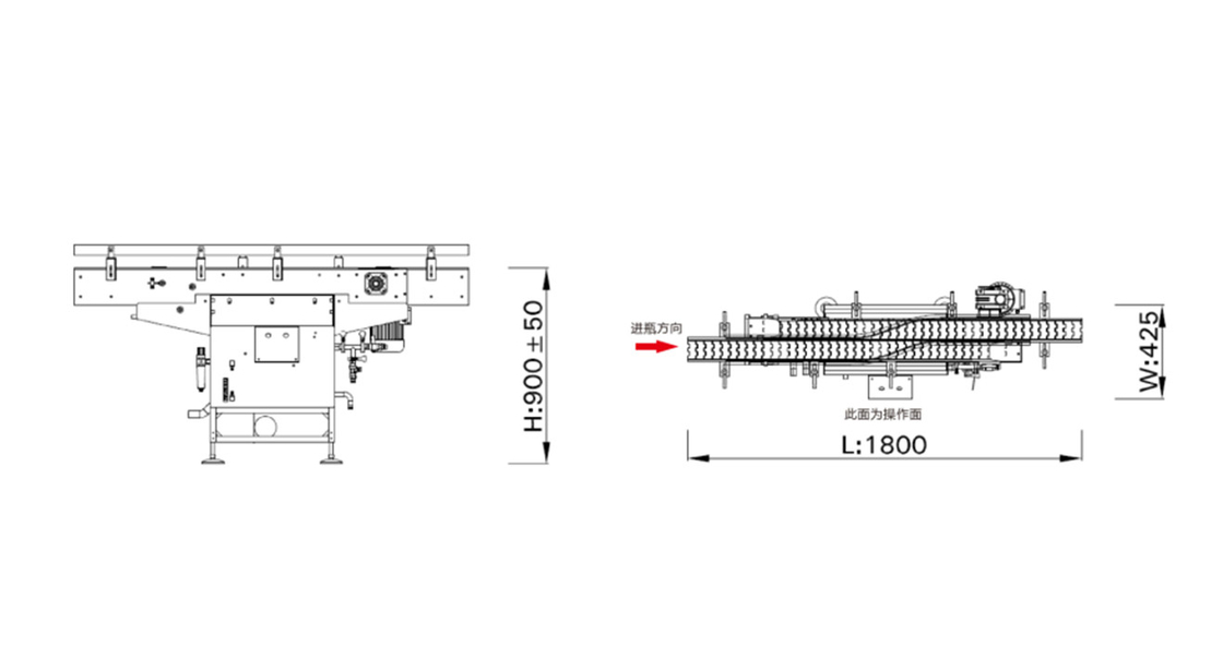 1800×425×900mm QX-2 dispositivo de limpieza de cinta transportadora 220V 50Hz 0.1KW