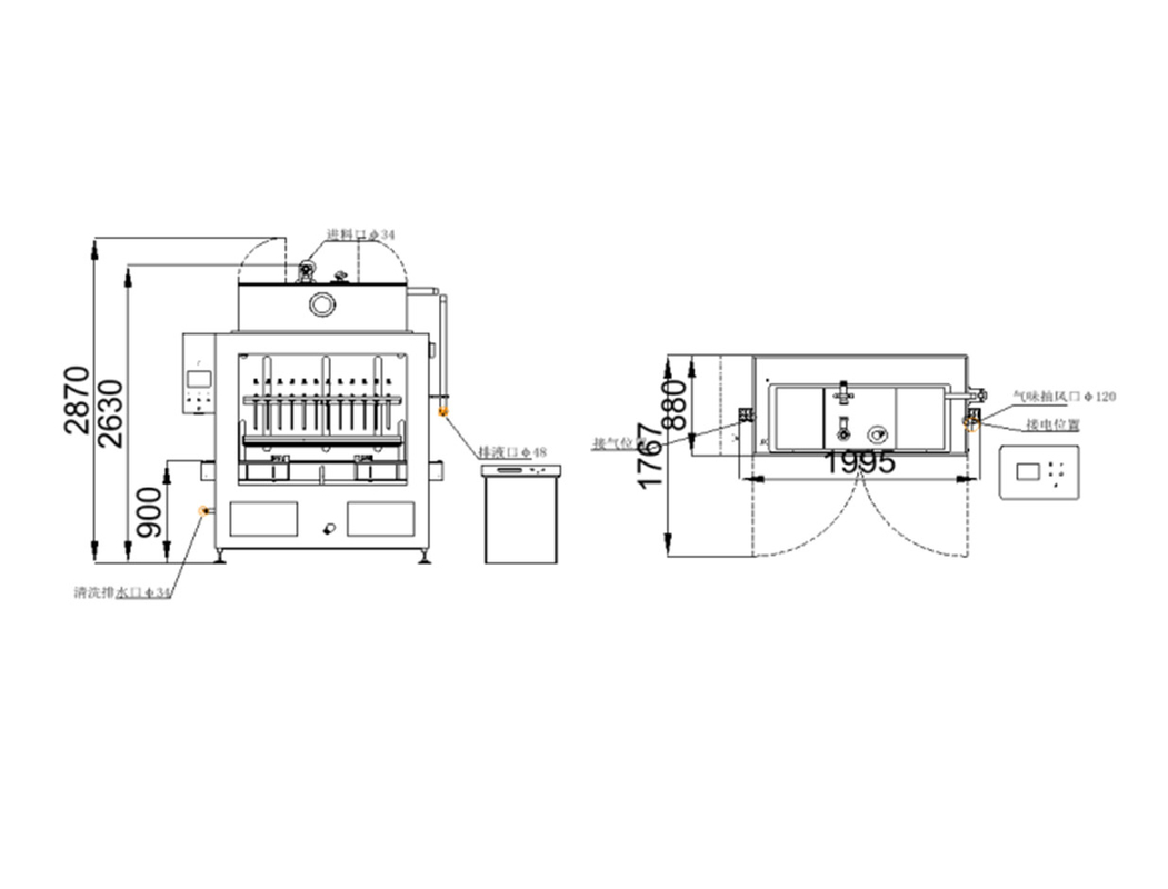 CDP-12E Máquina de llenado de microcomputadora fácil integración en la línea de producción para el embalaje de líquidos químicos sin costuras