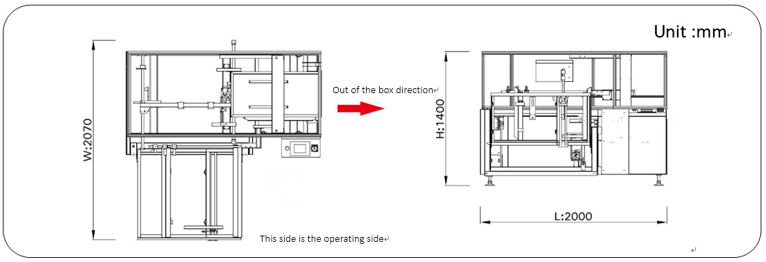 PLC controlado GPK-40 Erector automático de cartón para abrir cartones plegables 8-10 cajas/min