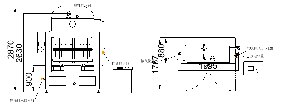 Máquina de llenado por gravedad anticorrosiva de microcomputadora CDP-8E con control PLC y configuración Schneider