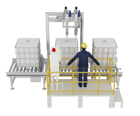 Formulación agroquímica Máquina de llenado de tambor de 1000L con doble cabeza