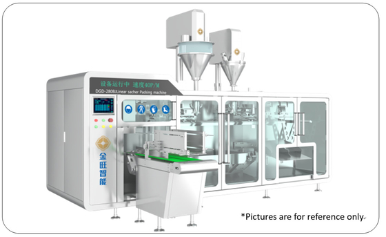 DGD-280BJ Máquina automática de embalaje de bolsas horizontal controlada por PLC 380V 50Hz 6kw