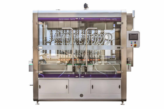 16 máquina de embotellado líquida volumétrica del aceite de mesa de la máquina de rellenar de la cabeza 4000 BPH 80ml-1000ml